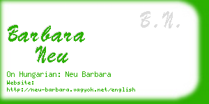 barbara neu business card